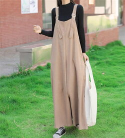 サロペット パンツ オーバーオール ボトムス レディース オールインワン ワイド サロペット ストレッチ ゆったり 体型カバー 可愛い 綺麗め カジュアル 夏新作 大人可愛い オシャレ送料無料！