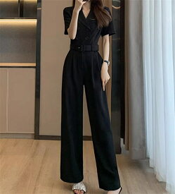 オールインワン パンツ レディース サロペット ロング ワイド パンツ 夏 ゆったり きれいめ 半袖 ワンピース シンプル おしゃれ 人気 旅行 水遊び 海 旅行 カジュアル リゾート