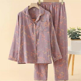 パジャマ レディース 長袖 ルームウェア 上下セット シニア 部屋着 前開き 長ズボン ウエストゴム ゆったり おしゃれ 肌触りがいい おばあちゃん 婦人用 祖母 女性 60代 70代 80代 誕生日 敬老の日 プレゼント