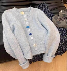 ニットカーディガン レディース ショート丈 長袖 トップス ゆったり ニットセーター オフィス アウター 春 秋 冬 カジュアル おしゃれ シンプル 体型カバー可愛い 送料無料!