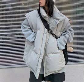中綿 ベスト レディース ファイバー ダウンベスト ショート丈 アウター 体型カバー ジャケット 無地 おしゃれ トップス ゆったり 大人気 シンプル カジュアル 冬服 防寒 暖かい 羽織り 送料無料
