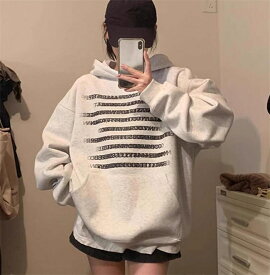 パーカー レディース プルオーバー 長袖 トップス ゆったり おしゃれ アウター かわいい トップス カジュアル 学院 秋新作 体型カバー シンプル 大人 女性 カジュアル