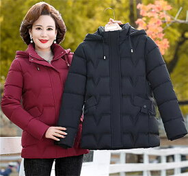 シニア 中綿 コート レディース 暖かい ジャケット 厚手 ショートコート 体型カバー おばあちゃん アウター ゆったり 大人気 冬服 無地 婦人服 女性 ミセス 祖母 お年寄り 老人 高齢者 防寒服 50代 60代 70代 80代