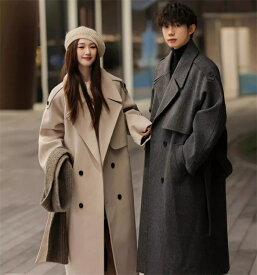 チェスターコート ペアルック ロング 長袖 ジャケット男女兼用 防寒 ロングコート おしゃれ レディース メンズ おしゃれ アウター カップル トレンチコート ゆったり 上品 きれいめ お誕生日 結婚式 記念日 お揃い プレゼント