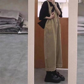 サロペット パンツ オーバーオール ボトムス レディース オールインワン ワイド サロペット ストレッチ パンツゆったり 体型カバー 可愛い 綺麗め カジュアル 夏新作 大人可愛い オシャレ送料無料！