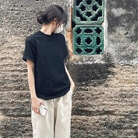 Tシャツ レディース uネック 無地 半袖 シャツ カジュアル インナー トップス 夏 薄手 シャツ おしゃれ シンプル 大人 お出かけ さらさら涼しい 通気性よく体型カバー 新作服 夏物 送料無料!