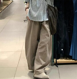 ワイドパンツ レディース ストレート ボトムス ハイウェスト ロングパンツ ゆったり 脚長シルエット ボトムス 美脚 通気性 快適 ストレッチ ガウチョパンツ 体型カバー シフォン リゾート サマー 送料無料!