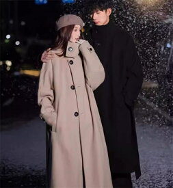 チェスターコート ペアルック ロング 長袖 ジャケット男女兼用 防寒 ロングコート おしゃれ レディース メンズ おしゃれ アウター カップル トレンチコート ゆったり 上品 きれいめ お誕生日 結婚式 記念日 お揃い プレゼント