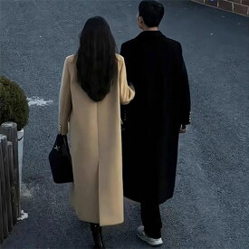 チェスターコート ペアルック ロング 長袖 ジャケット男女兼用 防寒 厚手 ロングコート おしゃれ レディース メンズ おしゃれ アウター カップル トレンチコート ゆったり 上品 きれいめ お誕生日 結婚式 記念日 お揃い プレゼント