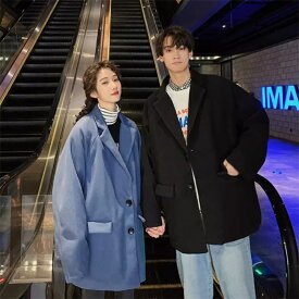 チェスターコート ペアルック ロング 長袖 ジャケット男女兼用 防寒 ロングコート おしゃれ レディース メンズ おしゃれ アウター カップル トレンチコート ゆったり 上品 きれいめ お誕生日 結婚式 記念日 お揃い プレゼント