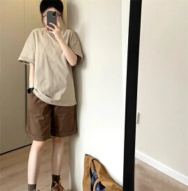 サマー セットアップ ルームウェア トップス パンツ 2点セット 良質素材 ゆったり 大人気 体型カバー 夏おしゃれ 通気性 快適 無地 ゆったり 部屋着 ルームウェア スポーツ風 薄手 送料無料！