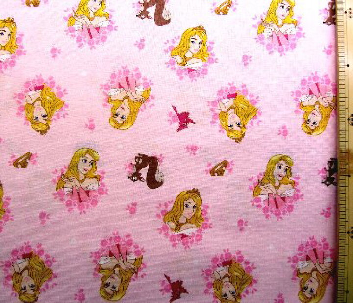 楽天市場 キャラクター アメリカ 輸入 生地 ディズニープリンセス オーロラ ピンク 柄番号７１ 輸入 Usaコットン ディズニー プリンセス 手芸のピロル