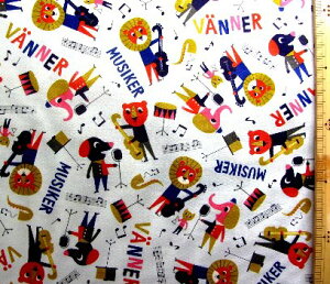 <★廃番のため残りわずかとなりました> キャラクター 生地 インゲラ アリアニウス ( オフ ) 柄番号2 【 キャラクター生地 北欧 】( 布 入園 入学 手芸 )