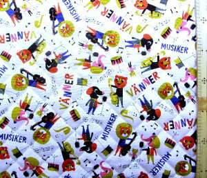 Q- キルティング 生地 布 インゲラ アリアニウス ( ブルー ) 柄番号2 ( キルト キルティング生地 布 北欧 女の子 男の子 入園 入学 )