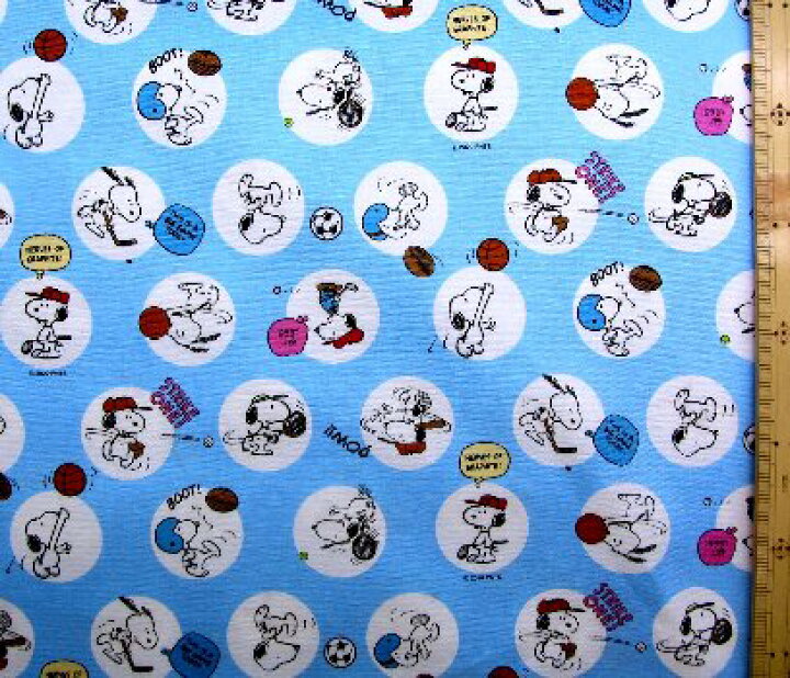 楽天市場 廃番になりました キャラクター ラミネート 生地 スヌーピー ブルー 柄番号１３２ ピーナッツ スポーツ ビニールシート ラミネート加工 撥水 はっ水 撥水加工 メール便 ゆうパケット 不可 手芸のピロル