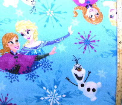 楽天市場 キャラクター フリース生地 ｕｓａコットン 直輸入正規ライセンス品 アナと雪の女王 うすブルー 柄番号２ アナ雪 布 あったか素材 毛布 膝かけ メール便 ゆうパケット 不可 手芸のピロル