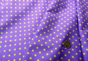 < ハギレ 40cm > プリント 生地 はぎれ カットクロス スターライト ( パープル ) ( 星 星柄 空 スター ドット かわいい おしゃれ 男の子 女の子 子供 入園 入学 )