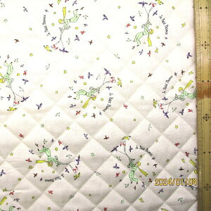 ◇ 星の王子さま ( リトルプリンス ) ( 薄クリーム系 ) 柄番号1 ( 材料セット レシピ付き キルティング キルト ) レッスンバック ( またはピアニカケース ) とシューズケース用手作りキット