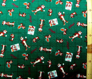 キャラクター 生地 布 ケロッグ(Kellogg's) ( トニー グリーン系 ) 柄番号2 シーチング ( 綿100% )  生地幅−約106cm ( ケロッグ けろっぐ トニー・ザ・タイガー コーンフロスティ シリアルお