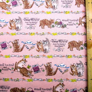 �����p�Ԃ̂��ߎc��킸���ƂȂ�܂����� �L�����N�^�[ ���n �X���[�L�g�D���Y�i �s�[�^�[���r�b�g �j�i �{�[�_�[ / �s���N�n ) ���ԍ�11 �I�b�N�X�i ��100�� �j ���n���|��110cm �i Three Kittens 