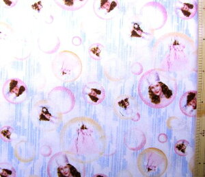 USA生地 魔法使い ( ブルーホワイト )( レア オシャレ 水玉 女の子 )