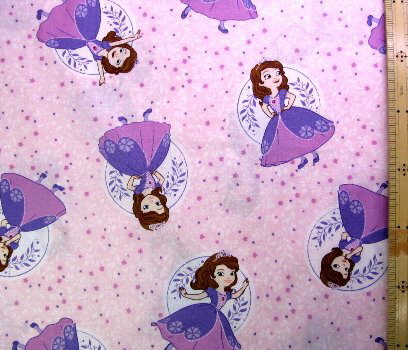 楽天市場 キャラクター アメリカ 輸入 生地 ちいさなプリンセス ソフィア ピンク 柄番号１４ ディズニー 輸入 Usaコットン ディズニー プリンセス 手芸のピロル