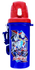 キャラクター 水筒 ウルトラヒーローズ ( 赤 紺系 ) 600ml （ ワンタッチオープン 直飲みタイプ ) ( ウルトラマン ゼロ ゼット トリガー ティガ セブン ウルトラ ヒーロー ランチグッズ 食器 ランチ すいとう お弁当 遠足 給食 キッズ 子供 ) 【×メール便 不可】