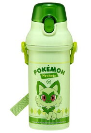 キャラクター 水筒 ポケットモンスター（ ニャオハ グリーン系 ) 480ml （ ワンタッチオープン 直飲みタイプ ) ( ポケモン モンスターボール ランチグッズ 食器 ランチ すいとうお弁当 遠足 給食 キッズ 子供 ) 【×メール便 （ ゆうパケット ) 不可】