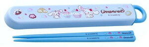 キャラクター 引きフタ箸箱セット ( お箸 ) シナモロール( Fancy Snacks Sweets ブルー系 ) 165mm ( シナモン シナモンロール サンリオ キャラクターグッズ おはし お箸セット ランチグッズ お弁