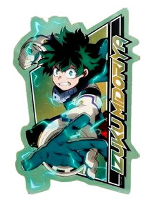 キャラクター ステッカー シール 僕のヒーロー アカデミア ( ACTION2 緑谷出久 ) ( 約12.6×9.4cm  1枚入り ) ( ヒロアカ TVアニメ かわいい かっこいい マーク ワッペン デコステッカー ビニール