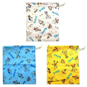 コップ袋 ( 手作り ) ギャラクシー ロボット ( コップ入れ 給食袋 巾着袋 きんちゃく袋 小 ミニサイズ 巾着バッグ キッズ 雑貨 ポーチ 子供 通園 通学 かわいい おしゃれ 男の子 女の子 ) 【