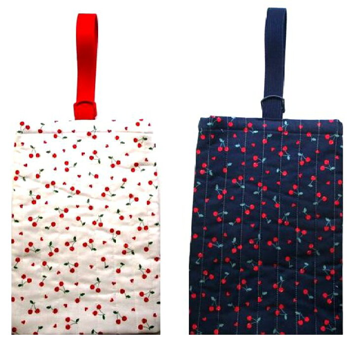 楽天市場】シューズバッグ （ 手作り ) チェリーハート （ さくらんぼ  