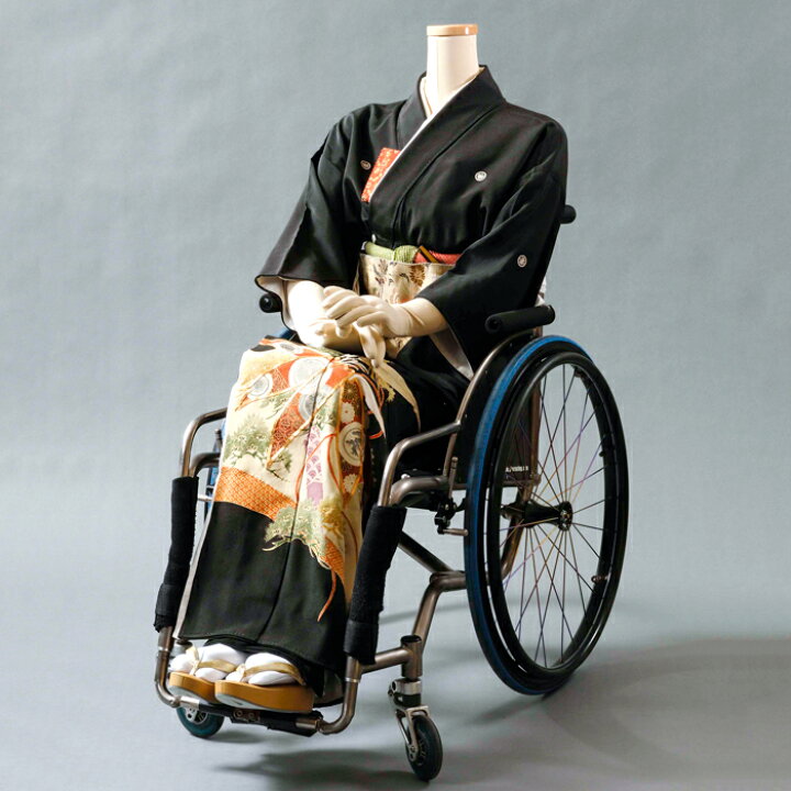 楽天市場 送料無料 車椅子ユーザー用留袖 留め袖 レンタル 脊髄損傷 頚椎損傷 女性車椅子 結婚式対策 脱ぎ着が簡単 車椅子 ファッションピロレーシング