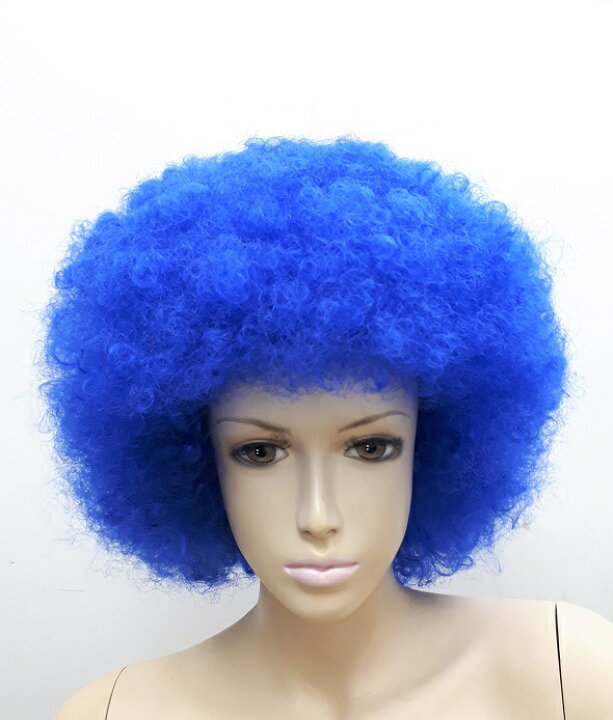 楽天市場 送料無料 アフロ ヘアー Afro Tf ブルー 青 サッカー応援グッズ サムライブルー サッカー日本代表 ピエロ Etc ハロウィン ウィッグ アニメ ゲーム かつら 舞台 ライブ 演劇 かつら ピスコス