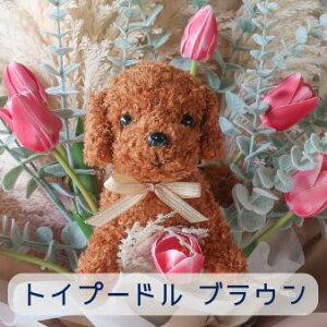 チューリップ とわんちゃんの花束(4カラー 22犬種)犬の花束 ペット 花束 犬 ぬいぐるみ プレゼント 贈り物 誕生日 フラワーギフト お祝 送別 発表会 卒業式 結婚式 花 母の日ギフト お供え