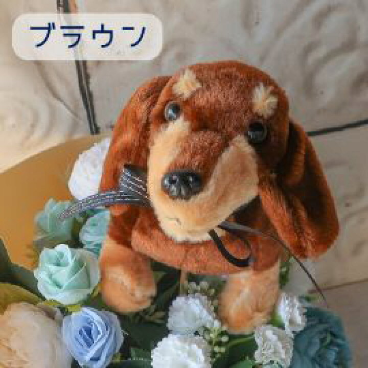 楽天市場】花束 大きなダックスフンドの花束（お花3カラー）犬 花 