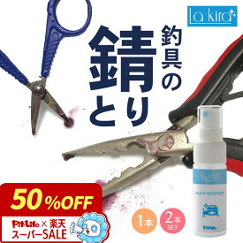 【半額！さらにクーポンでお得】【釣具サビ取り 日本製】釣具 メンテナンススプレー 錆取り液 スプレータイプ 30ml 錆除去 防錆 フック プライヤー リール ハサミ 工具 クロス付き ステンレス対応 錆び 落とし サビ取り剤 洗浄剤 固着 塩 イカスミ 釣り具 メンテナンス用品