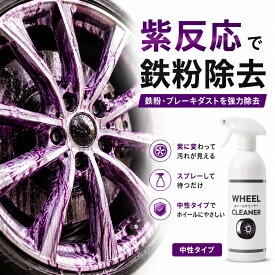 ホイールクリーナー 鉄粉除去 紫反応 中性 ブレーキダスト除去 スプレー 強力洗浄 安全 ノーコンパウンド クロス付き 簡単施工 初心者OK 自分でできる 時短 DIY 車用 バイク対応 おすすめ 人気 ランキング ホイール汚れ 黒ずみ除去