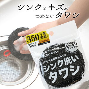 サンベルム(Sanbelm) シンク洗いタワシ ブラック スポンジ たわし 排水溝 三角コーナー ヌメリ 水アカ キッチン 台所 水回り 台所スポンジ 黒 洗浄 水洗い 掃除