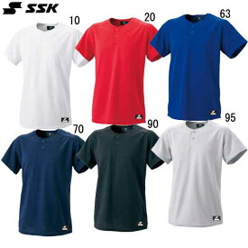 2ボタンベースボールTシャツ（無地）【SSK】エスエスケイ野球 ベースボールTシャツ13ss（BW1460）