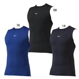 ミズノ MIZUNOバイオギア(ローネック／ノースリーブ) 野球 ウェア 袖なし 練習 吸汗 速乾 UVカット ストレッチ 23SS (12JAAC94)