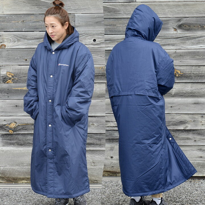 楽天市場】champion(チャンピオン) ベンチコート 中綿 ロング 