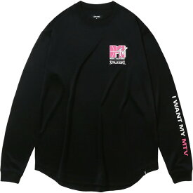 spalding(スポルディング)L/STシャツ アイウォント マイ MTVバスケット長袖Tシャツ(smt23151m-1000)