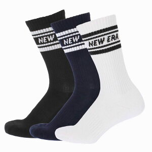 NEWERA(�j���[�G��)SOCKS CREW 3PAIRS LINE MULTI 25J�E�F�A�\�b�N�X14518181