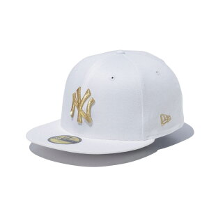 NEWERA(j[G)5950 NEYYAN WHT MT GLD 25JEFALbv14525197