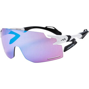 Airfly エアフライ鼻パッドがないスポーツサングラスAF-301 C-2BKホワイトマット 非調光レンズ装着モデルマルチスポーツ サングラス(af301c2bk)