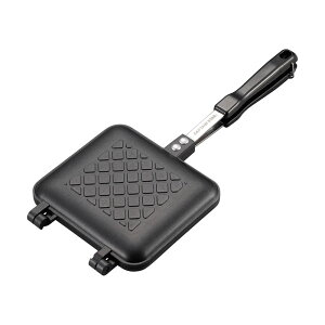CAPTAIN STAG(キャプテンスタッグ)キャストアルミ ホットサンド トースター(ウェーブ)トレッキング キャンプ用品 調理用具(UG3080)