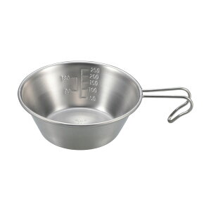 CAPTAIN STAG(キャプテンスタッグ)ステンレス シェラカップ20mL 螺旋仕上トレッキング キャンプ用品 食器 フォーク スプーン(UH48)