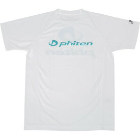 RシャツSPハンソデ WH/Bグリーン M【PHITEN】ファイテンボディケア 半袖Tシャツ(jg395004)