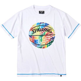 Tシャツ オプティカルレインボー【spalding】スポルディングバスケット 半袖Tシャツ(smt211060-2000)